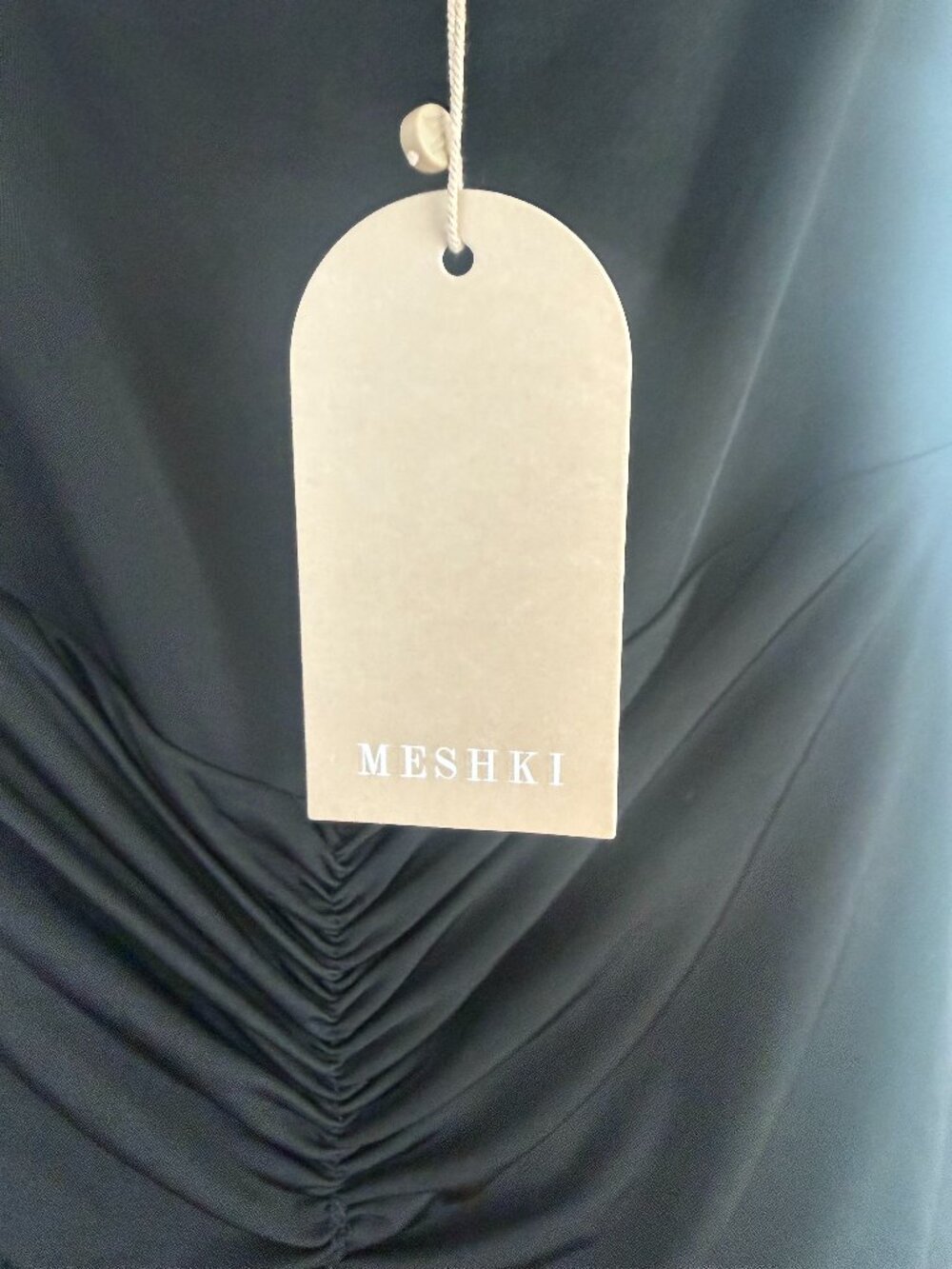 Meshki - Caspian Slinky and Mesh Off Shoulder Maxi Dress / Black / M - Picture 8 of 10